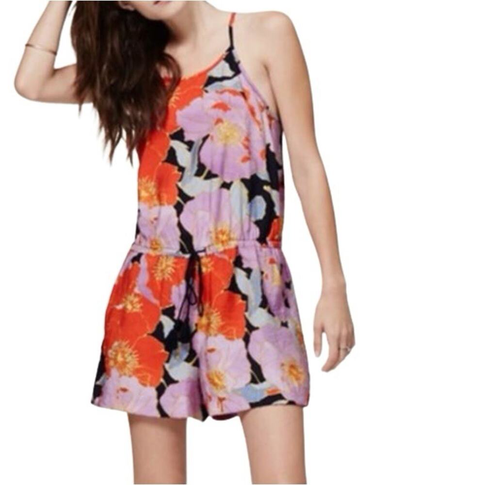 Loft Ann Taylor Floral Tropical Romper Medium NWT